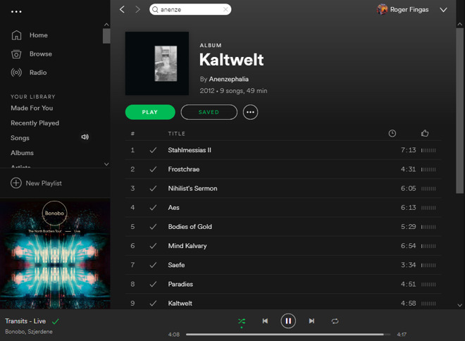 what is the latest version of spotify for mac